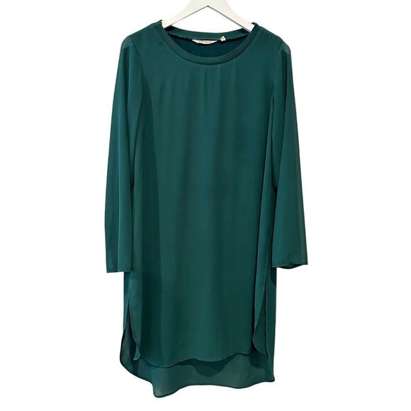 Soft Surroundings Medium Long Sleeve Hi Low Hem Flowy Tunic Hunter Green Summer - Picture 1 of 10